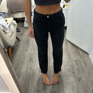 PacSun Black Straight Leg Mom Jeans